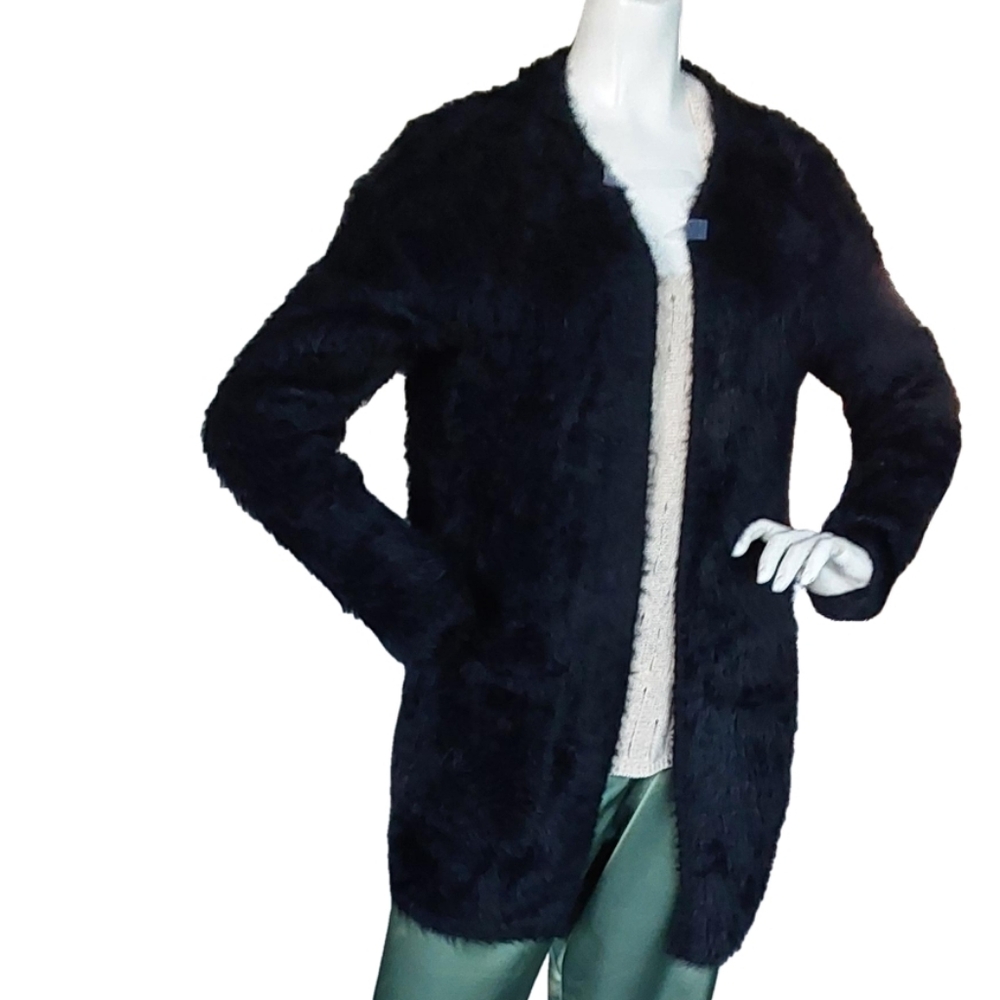 SANCTUARY‎ WOMEN'S FUZZY/ COZY V NECK CARDIGAN  SIZE XSMALL